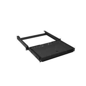 Modular Sliding Fibre Patch Panel 4 Slot Unloaded Flush AGL-1U-ENC-SL Black (H)1U Transparent Lid