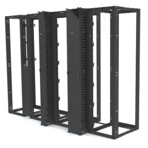 VersaPOD 4-Post Rack Frame Only Black (H)45U x (W)560mm Adjustable depth 560-915mm Steel
