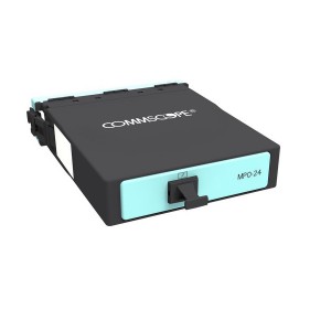 G2 MPOptimate Distribution Module 12x LC Duplex 24 Fibre 1x MPO (Rear) OM4 MM Flipped DM24-24LC-LS-AF Aqua