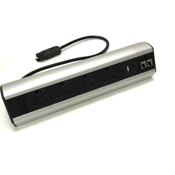 Nexxia Aluminium Desktop Power Sockets