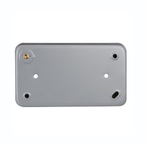Faceplate Metalclad Double Gang 4x Euro Grey (H)81mm x (W)142mm x (D)40mm Supplied With Metal Surface Mount Backbox