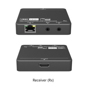 4K HDMI Extender Kit 4K @ 70m 1080p @ 80m Cat6 HDMI2.0-HDCP2.2 2-way IR Pass-Thru Black