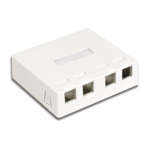 Surface Mount Outlet MX 4Port MAX Unloaded Unshuttered White