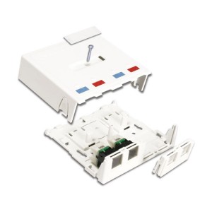 Surface Mount Outlet MX 4Port MAX Unloaded Unshuttered White