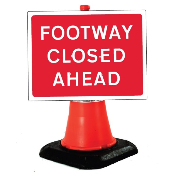 Road Cone Mounted Signs