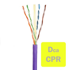 Solid UC400 Cat6 U/UTP LSZH 4 Pair Dca-s2,d2,a1 Violet (L)305Mtr NVP Rating 67% Outer Dia 5.3mm