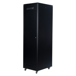 DYNAmic Data Cabinet Glass Front Door Steel Rear Door Removable Side Panels Adj Feet & Earth Kit LN-FS42U6080-BL-121 Black (H)42U x (W)600mm x (D)800mm Castors