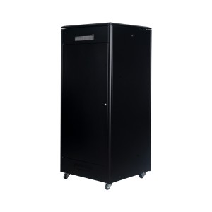 DYNAmic Data Cabinet Glass Front Door Steel Rear Door Removable Side Panels Adj Feet & Earth Kit LN-FS36U8080-BL-921 Black (H)36U x (W)800mm x (D)800mm Castors