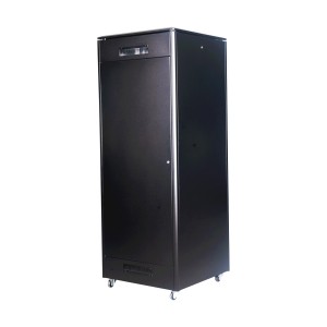DYNAmic Data Cabinet Glass Front Door Steel Rear Door Removable Side Panels Adj Feet & Earth Kit LN-FS42U8080-BL-921 Black (H)42U x (W)800mm x (D)800mm Castors