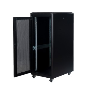 DYNAmic Server Cabinet Mesh Front Door Mesh Rear Door Removable Side Panels Adj Feet & Earth Kit LN-FS26U6080-BL-231-S Black (H)26U x (W)600mm x (D)800mm