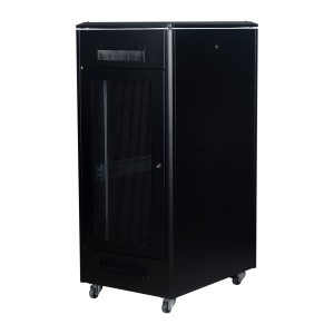 DYNAmic Server Cabinet Mesh Front Door Mesh Rear Door Removable Side Panels Adj Feet & Earth Kit LN-FS26U6080-BL-231-S Black (H)26U x (W)600mm x (D)800mm