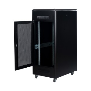 DYNAmic Server Cabinet Mesh Front Door Mesh Rear Door Removable Side Panels Adj Feet & Earth Kit LN-FS26U6080-BL-231-S Black (H)26U x (W)600mm x (D)800mm