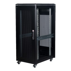 DYNAmic Server Cabinet Mesh Front Door Mesh Rear Door Removable Side Panels Adj Feet & Earth Kit LN-FS26U6080-BL-231-S Black (H)26U x (W)600mm x (D)800mm