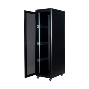 DYNAmic Server Cabinet Mesh Front Door Mesh Rear Door Removable Side Panels Adj Feet & Earth Kit LN-FS42U6080-BL-231-S Black (H)42U x (W)600mm x (D)800mm