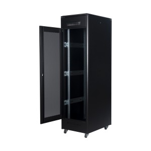 DYNAmic Server Cabinet Mesh Front Door Mesh Rear Door Removable Side Panels Adj Feet & Earth Kit LN-FS42U6080-BL-231-S Black (H)42U x (W)600mm x (D)800mm