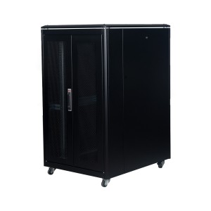 DYNAmic Server Cabinet Mesh Front Door Wardrobe Rear Door Removable Side Panels Adj Feet & Earth Kit LN-FS26U8010-BL-251-S Black (H)26U x (W)800mm x (D)1000mm