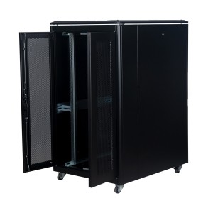 DYNAmic Server Cabinet Mesh Front Door Wardrobe Rear Door Removable Side Panels Adj Feet & Earth Kit LN-FS26U8010-BL-251-S Black (H)26U x (W)800mm x (D)1000mm