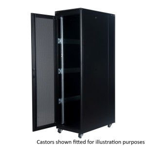 DYNAmic Server Cabinet Mesh Front Door Mesh Rear Door Removable Side Panels Adj Feet & Earth Kit LN-FS42U6010-BL-231-S Black (H)42U x (W)600mm x (D)1000mm