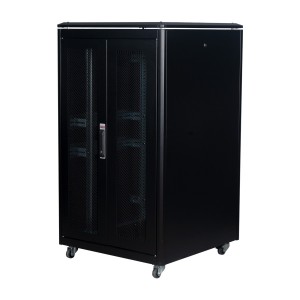 DYNAmic Server Cabinet Mesh Front Door Wardrobe Rear Door Removable Side Panels Adj Feet & Earth Kit LN-FS26U8080-BL-251-S Black (H)26U x (W)800mm x (D)800mm