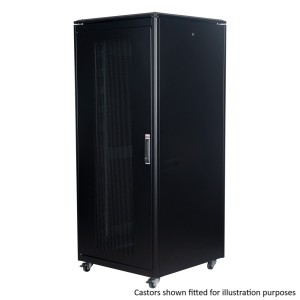 DYNAmic Server Cabinet Mesh Front Door Wardrobe Rear Door Removable Side Panels Adj Feet & Earth Kit LN-FS36U8080-BL-251-S Black (H)36U x (W)800mm x (D)800mm