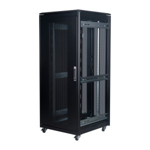 DYNAmic Server Cabinet Mesh Front Door Wardrobe Rear Door Removable Side Panels Adj Feet & Earth Kit LN-FS36U8080-BL-251-S Black (H)36U x (W)800mm x (D)800mm