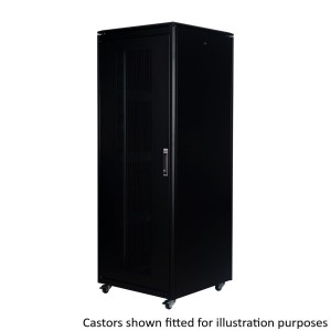 DYNAmic Server Cabinet Mesh Front Door Wardrobe Rear Door Removable Side Panels Adj Feet & Earth Kit LN-FS42U8080-BL-251-S Black (H)42U x (W)800mm x (D)800mm