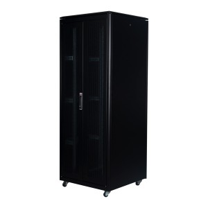 DYNAmic Server Cabinet Mesh Front Door Wardrobe Rear Door Removable Side Panels Adj Feet & Earth Kit LN-FS42U8080-BL-251-S Black (H)42U x (W)800mm x (D)800mm