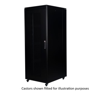 DYNAmic Server Cabinet Mesh Front Door Wardrobe Rear Door Removable Side Panels Adj Feet & Earth Kit LN-FS42U8010-BL-251-S Black (H)42U x (W)800mm x (D)1000mm