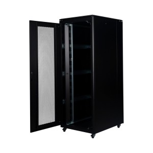 DYNAmic Server Cabinet Mesh Front Door Wardrobe Rear Door Removable Side Panels Adj Feet & Earth Kit LN-FS42U8010-BL-251-S Black (H)42U x (W)800mm x (D)1000mm