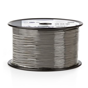 Audio Cable Individually Screened Microphone/Installation 2 Core Grey (L)100Mtr 2x0.16mm2