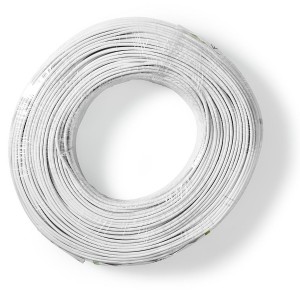 Audio Cable Individually Screened RCA Phono 2 Core White (L)100Mtr 2x0.15mm2