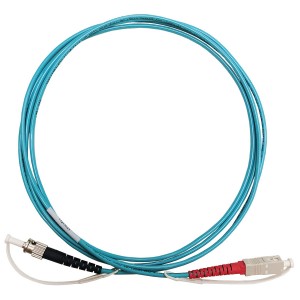 Fibre Optic Test Reference Cord SC/UPC - ST/UPC MM 50/125 Aqua (L)2Mtr