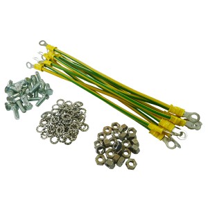 12 Lead Earth Kit With Fixings Universal M6 10mm bolts, washer, and nuts included (L)220mm