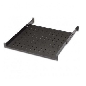 Shelf Vented Adjustable Rear Brackets Up to 50kg RAF-RMC-1145-BL Black (H)1U x (W)19" x (D)450mm