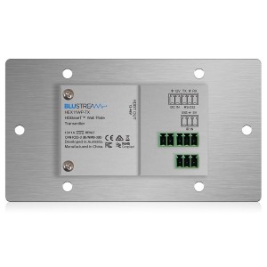 HDMI Transmitter Wall Plate 4K 60Hz 4:2:0 @ 40m 1080p @ 70m Cat5e/6 HDMI1.4-HDCP2.2 1x HDMI In 1x HDBaseT Out 2-way IR Pass-Thru 1x PoH (Bi-dir) Silver