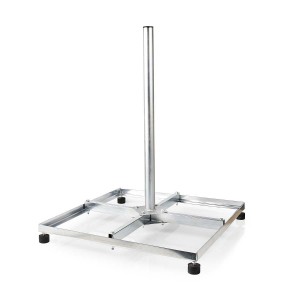 Patio roof mount Satellite stand Galvanised (H)1Mtr x (W)60cm x (D)60cm (Dia)42mm
