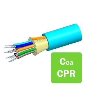 LazrSPEED 550 Fibre Cable Tight Buffered 4 Fibre OM4 LSZH Cca-s1a,d1,a1 N-004-DS-5K-FSUAQ/C Aqua