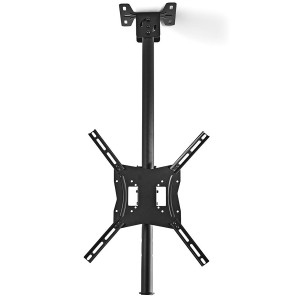Telescopic Ceiling Mount Tilt & Swivel 400x400 26" to 42" 20kg 0 - 25 Degrees 716-1160mm Black