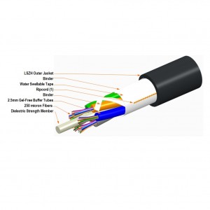 TeraSPEED Fibre Cable Stranded Loose Tube SM 48 Fibre OS2 9/125 LSZH Cca-s1a,d0,a1 Black C-048-LN-8W-F12BK/25D/HTS/C