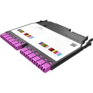 IANOS Splicing Module (Double) 24 Fibre MM OM4 12x LC Duplex Violet 85072937 Black   