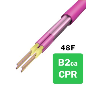 OptiPack Fibre Cable Loose Tube MM 48 Fibre OM4 50/125 LSZH B2ca-s1a,d0,a1 Violet (Dia)6.6mm   