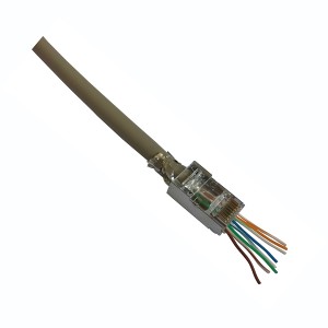 Fast-Fit Plug RJ45 Cat6A Shielded With Rear Clamp Stranded or Solid One-Part Max. Wire Insulation Dia. 1.2mm Pack Qty: 100pcs