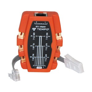 Line Jack Test Adaptor 631A Plug to Croc Clip Contacts   