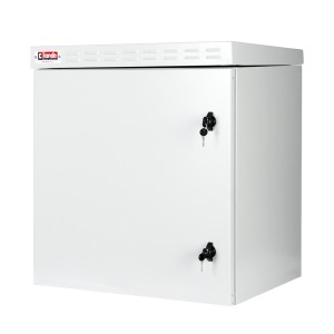 Safebox-B Wallmount Cabinet Outdoor With Roof Canopy Steel IP55 LN-ESO-IP5512U6045-LG Light Grey (H)12U x (W)600mm x (D)450mm RAL7035