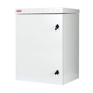 Safebox-B Wallmount Cabinet Outdoor With Roof Canopy Steel IP55 LN-ESO-IP5516U6045-LG Light Grey (H)16U x (W)600mm x (D)450mm RAL7035