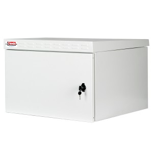 Safebox-B Wallmount Cabinet Outdoor With Roof Canopy Steel IP55 LN-ESO-IP5507U6060-LG Light Grey (H)7U x (W)600mm x (D)600mm RAL7035