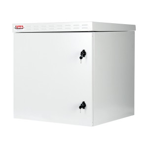 Safebox-B Wallmount Cabinet Outdoor With Roof Canopy Steel IP55 LN-ESO-IP5512U6060-LG Light Grey (H)12U x (W)600mm x (D)600mm RAL7035  