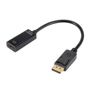 DisplayPort Adaptor DisplayPort Plug HDMI Socket Tailed Version HDMI 4K V1.4 DP V1.2 Black