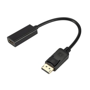 DisplayPort Adaptor DisplayPort Plug HDMI Socket Tailed Version HDMI 4K V1.4 DP V1.2 Black