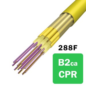 OptiPack Fibre Cable Multi-Loose Tube SM 288F OS2 9/125 LSZH B2ca-s1a,d0,a1 Yellow (Dia)14mm   